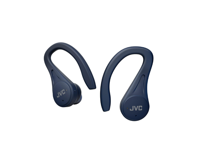  JVC Auriculares inalámbricos deportivos, ligeros y compactos,  batería de larga duración (hasta 30 horas), sonido con controlador de imán  de neodimio, resistencia al agua (IPX5), HAEC25TA (azul) : Electrónica